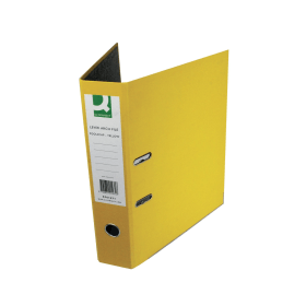 Q Connect Lever Arch File Paperbacked Foolscap Yellow 10 Pack 104642 F