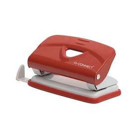 Q Connect Light Duty 2 Hole Punch Red KF14216 F