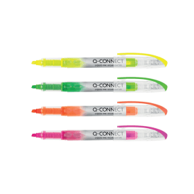 Q Connect Liquid Ink Highlighter Assorted 4 Pack 410817 F