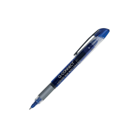 Q Connect Liquid Ink Rollerball Pen 0.5mm Line Blue 10 Pack 130735 F