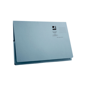 Q Connect Long Flap Document Wallet Foolscap Blue 50 Pack 382680 F