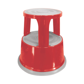 Q Connect Metal Step Stool Red KF04843 F