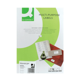 Q Connect Multipurpose Copier Labels 105x148mm 4 Per Sheet White 400 Pack KF01004 370752 F
