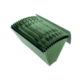 Q Connect Multipurpose Expanding File 16 Part Foolscap Green 115350 F