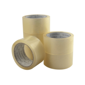Q Connect Packaging Tape 50mm x 66m Clear 6 Pack 113297 F