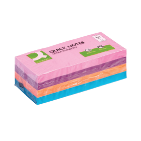 Q Connect Pad 100 Sheets 38mm x 51mm Rainbow 12 Pack 795707 F