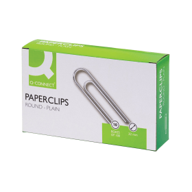 Q Connect Paperclips 32mm 10x100 Pack KF01314Q 111719 F