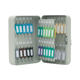 Q Connect Pearl Grey 48 Key Cabinet 103543 F