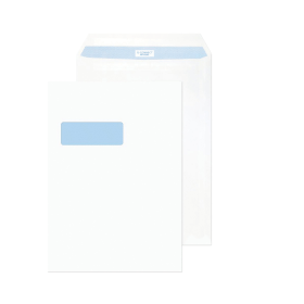 Q Connect Peel and Seal C4 Windowed Envelope 100gsm White 250 Pack KF03292 280221 F