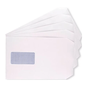 Q Connect Peel and Seal C5 Windowed Pocket Envelope 100gsm White 500 Pack 280223 F