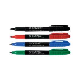 Q Connect Permanent Marker Bullet Tip Assorted 10 Pack 131728 F