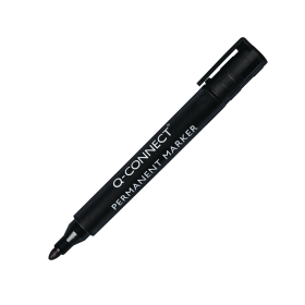 Q Connect Permanent Marker Bullet Tip Black 10 Pack 118506 F