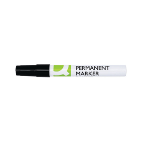 Q Connect Permanent Marker Bullet Tip Black 10 Pack KF11708 F
