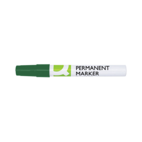 Q Connect Permanent Marker Bullet Tip Green 10 Pack KF11711 F