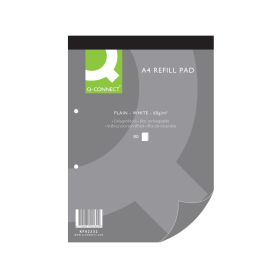 Q Connect Plain Headbound Refill Pad 160 Pages A4 10 Pack 142357 F