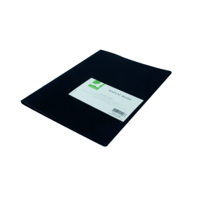 Q Connect Polypropylene Display Book 10 Pockets A4 Black 101458 F