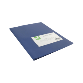 Q Connect Polypropylene Display Book 20 Pockets Blue 133732 F