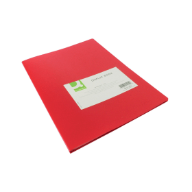 Q Connect Polypropylene Display Book 20 Pockets Red 171929 F