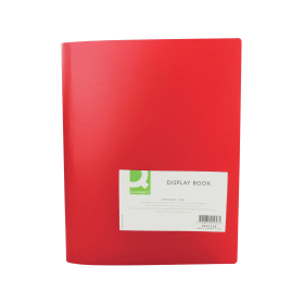 Q Connect Polypropylene Display Book 40 Pockets A4 Red 173713 F
