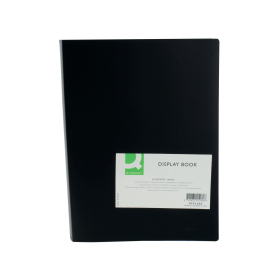 Q Connect Polypropylene Display Book 40 Pockets Black 148832 F