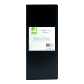 Q Connect Polypropylene Name Business Card Holder 96 Card Black 202556 F