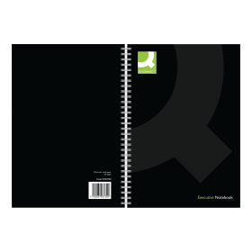 Q Connect Polypropylene Wirebound Book 160 Pages A5 Black 3 Pack 370793 F