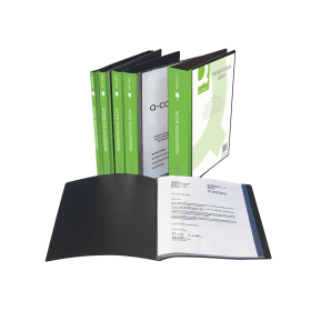 Q Connect Presentation Display Book 10 Pockets A4 Black 170406 F