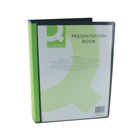 Q Connect Presentation Display Book 100 Pockets A4 Black 112835 F