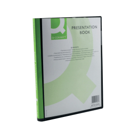 Q Connect Presentation Display Book 20 Pockets A4 Black 142786 F