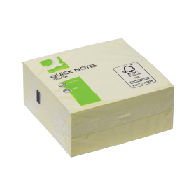 Q Connect Quick Note Cube 400 Sheets 76mm x 76mm Yellow 113313 F