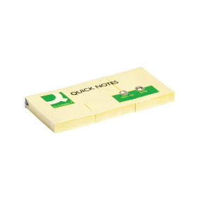Q Connect Quick Notes 100 Sheets 38mm x 51mm Yellow 12 Pack 104418 F
