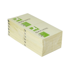 Q Connect Quick Notes 100 Sheets 51mm x 76mm Yellow 12 Pack 109764 F