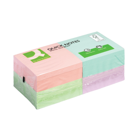 Q Connect Quick Notes 100 Sheets 76mm x 76mm Pastel 12 Pack 143263 F