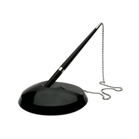 Q Connect Reception Pen with Chain and Base 0.7mm Line Blue 146652 F
