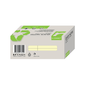 Q Connect Recycled Notes 80 Sheets 76mm x 76mm Yellow 12 Pack 614485 F