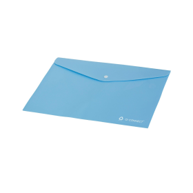 Q Connect Recycled Polypropylene Folder Transparent A4 Blue 12 Pack KF14418 830764 F