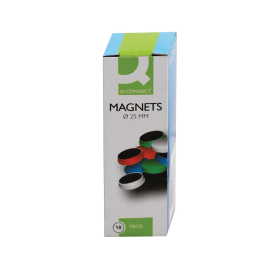 Q Connect Round Magnet 25mm Blue 10 Pack 130454 F