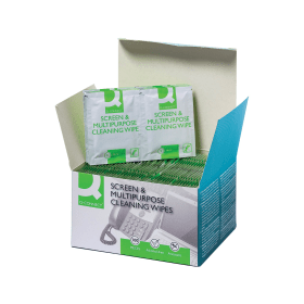 Q Connect Screen And Multi Purpose Wipes 100 Pack 135648 F