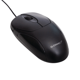 Q Connect Scroll Wheel Wired Mouse Black 127691 F