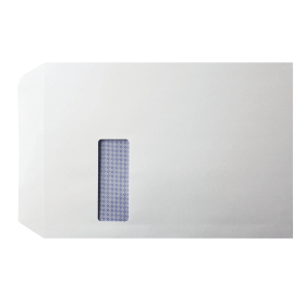 Q Connect Self Seal C4 Windowed Envelope 100gsm White 250 Pack KF3535 113355 F