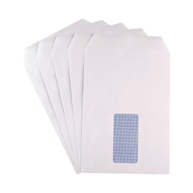 Q Connect Self Seal C5 Windowed Envelope 90gsm White 150 Pack KF07559 610341 F