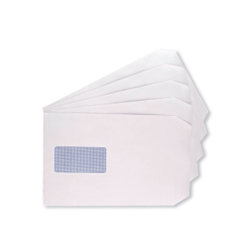 Q Connect Self Seal C5 Windowed Pocket Envelope 100gsm White 500 Pack 461804 F
