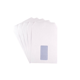 Q-Connect Self Seal C5 Windowed Pocket Envelope 90gsm - White (500 Pack) 2820