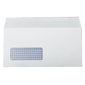 Q Connect Self Seal DL Windowed Envelope 100gsm White 1000 Pack 109384 F