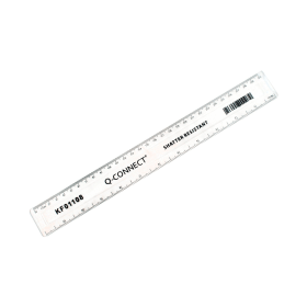 Q Connect Shatter Resistant Ruler 30cm Clear 10 Pack 393213 F