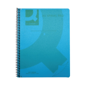 Q Connect Spiral Bound Polypropylene Notebook 160 Pages A5 Blue 5 Pack 119885 F