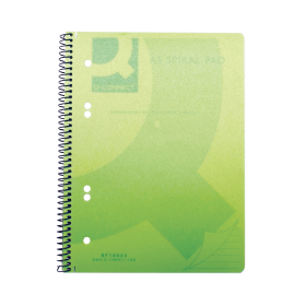 Q Connect Spiral Bound Polypropylene Notebook 160 Pages A5 Green 5 Pack 151578 F