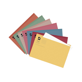 Q Connect Square Cut Folder Lightweight 180gsm Foolscap Assorted 100 Pack 141614 F