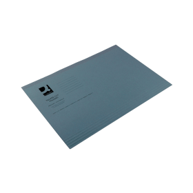 Q Connect Square Cut Folder Lightweight 180gsm Foolscap Blue 100 Pack 137127 F