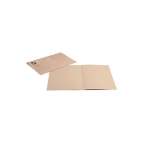Q Connect Square Cut Folder Lightweight 180gsm Foolscap Buff 100 Pack 147703 F